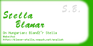 stella blanar business card